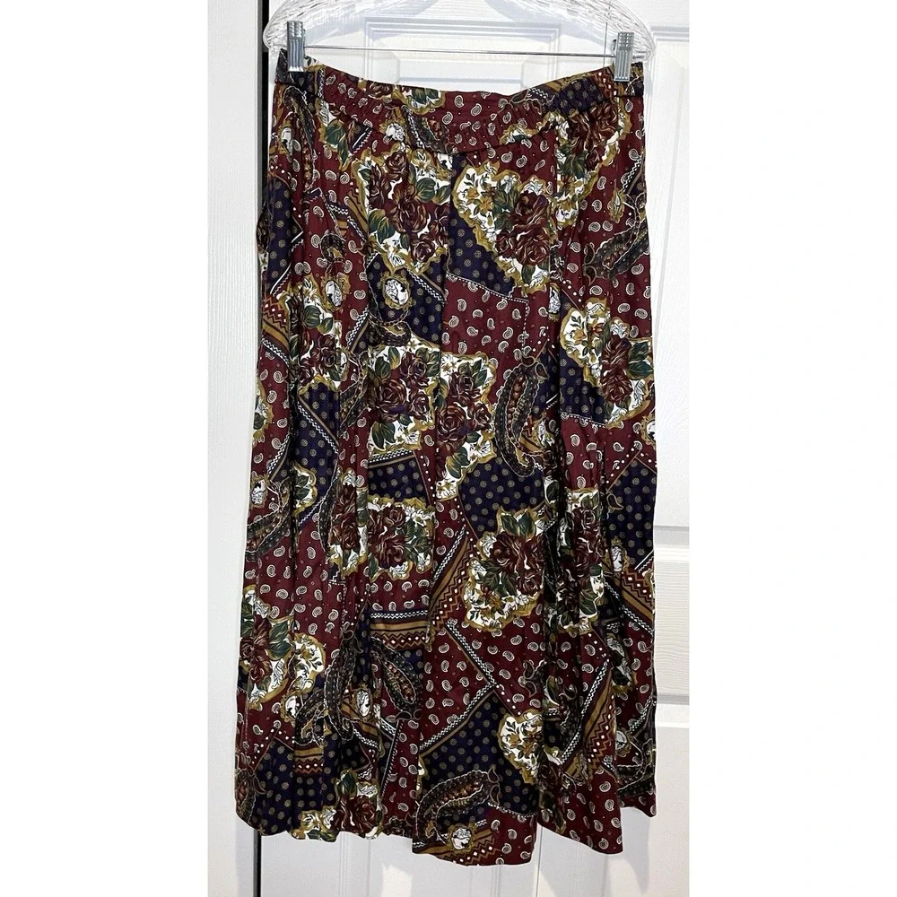 Vintage Chaus Womens Patchwork Maxi Skirt Size L Boho Dark Fairy Whimsigoth‎ 90s
